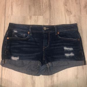 Aeropostale Denim Ripped mid ride shorts